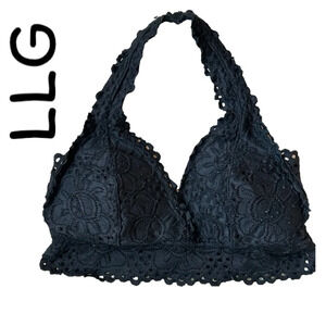 LLG Black Lace Bralette/Halter Top​